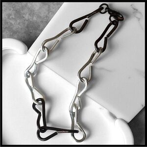 5 For $25💫Alternative Silver and Black Chain Links Bracelet